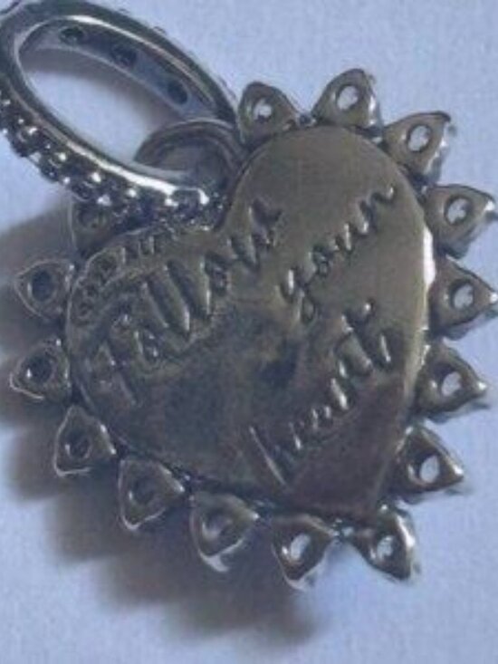 Pandora Spinnable Arrow Heart Dangle Charm - Picture 4 of 4